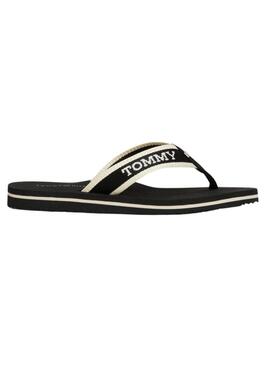 Sandalen Tommy Hilfiger Webbing Schwarz für Damen.