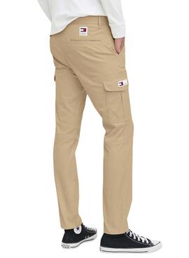 Hose Tommy Jeans Austin Cargo Beige für Herren