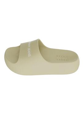 Sandalen Tommy Jeans Chunky Flatform Gelb für Damen