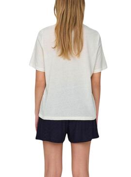 T-Shirt Only Blinis Weiß für Damen