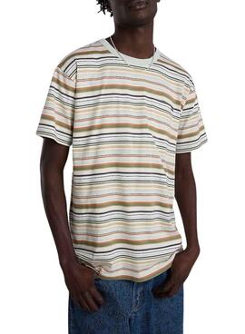 T-Shirt Vans Mcmillan Streifen Türkis für Herren