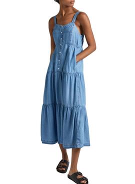 Kleid Pepe Jeans Edith Blau Für Damen