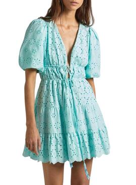Kleid Pepe Jeans Delia Türkis für Damen