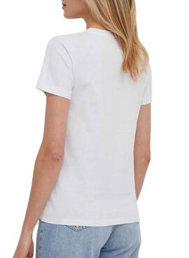 T-Shirt Pepe Jeans Kallan Weiß für Damen.