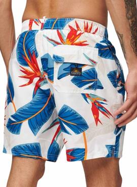 Badehose Superdry Hawaiian Blau und Weiß für Herren