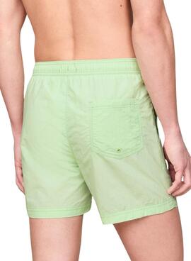 Badehose Tommy Jeans Heritage Crinkle Nylon Grün für Herren