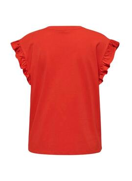 T-Shirt Only Pernille Rot für Damen