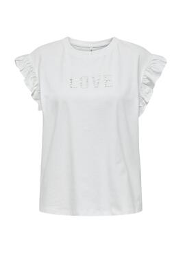 T-Shirt Only Pernille Weiß für Damen
