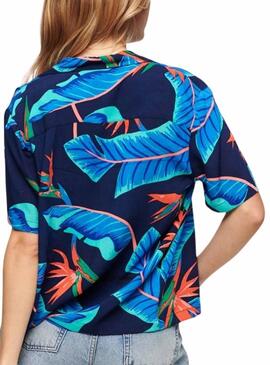 Superdry Beach Bluse Blau für Damen