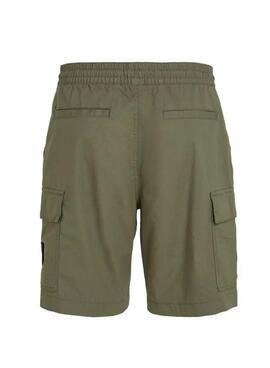 Bermudas Calvin Klein Washed Cargo Grün für Herren