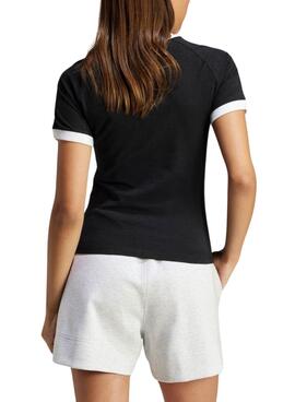 Trikot Adidas 3 Streifen Slim Schwarz für Damen