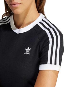 Trikot Adidas 3 Streifen Slim Schwarz für Damen