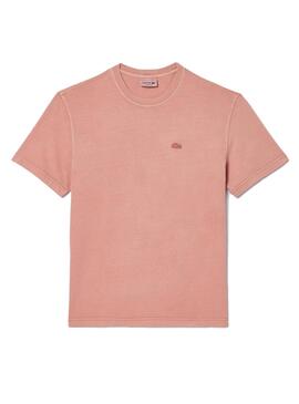 T-shirt Lacoste Dyed Pink für Damen und Herren.