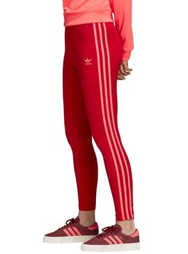 Strumpfhose Adidas 3 STR Rot Für Damen