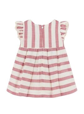 Kleid Mayoral gestreiftes Leinen für Baby
