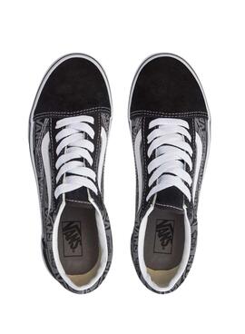 Sneakers Vans Old Skool Logo Schwarz Teen