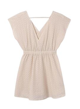 Kleid Mayoral Kaftan Beige für Mädchen