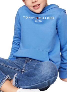 Pullover Tommy Hilfiger Essential Hoodie Blau Junge