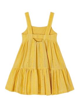 Kleid Mayoral Gelb mit Durchbrüchen für Mädchen