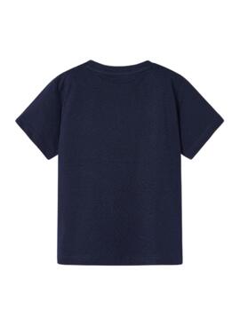 Set mit 2 Mayoral Outdoor T-Shirts in Marineblau für Jungen.