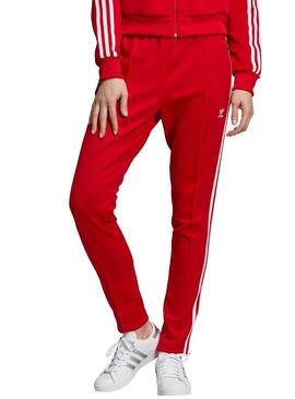 Hosen Adidas SST Rot Für Damen