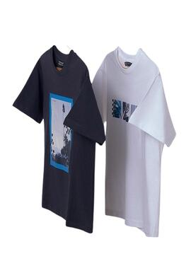 Zwei T-Shirts Mayoral Marine Weiß für Jungen.