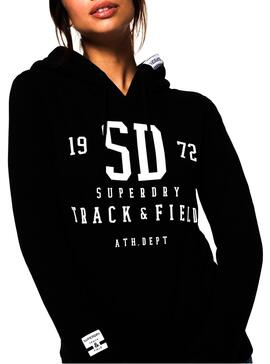 Sweatshirt Superdry Track and Field Black Damen