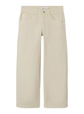 Hose Name It Rose Wide Beige für Mädchen