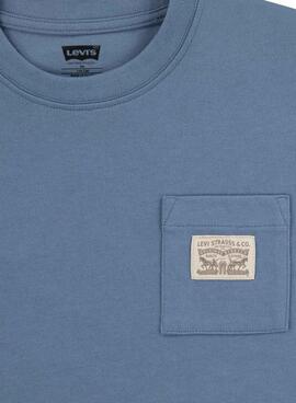 T-shirt Levis Curved Blau für Jungen.