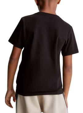 T-Shirt Calvin Klein Mini Badge Schwarz Kinder Mädchen
