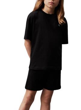 Set Calvin Klein T-Shirt und Shorts Schwarz Mädchen