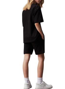 Set Calvin Klein T-Shirt und Shorts Schwarz Mädchen