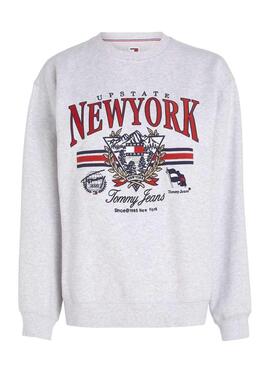 Sweatshirt Tommy Jeans Vintage Graue Damen