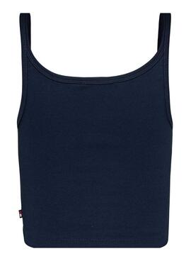 Top Tommy Jeans Varsity blau für Frauen.