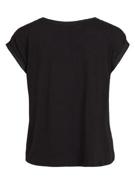 T-Shirt Vila Viellette schwarz für Frauen.