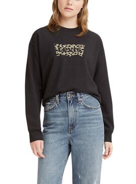 Levis Pullover Leopard schwarzer für Frauen