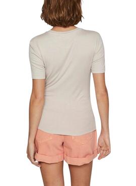 T-Shirt Vila Alexia in Beige für Damen