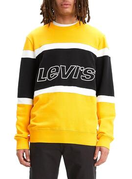 Sweatshirt Levis Pieced Crew Gelb Herren