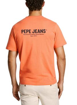 T-Shirt Pepe Jeans orange für Männer