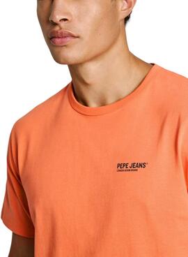 T-Shirt Pepe Jeans orange für Männer