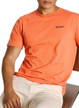 T-Shirt Pepe Jeans orange für Männer