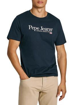 T-Shirt Pepe Jeans Albert in Marineblau für Herren