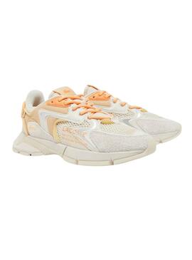 Sneakers Lacoste L003 beige und koralle für Männer