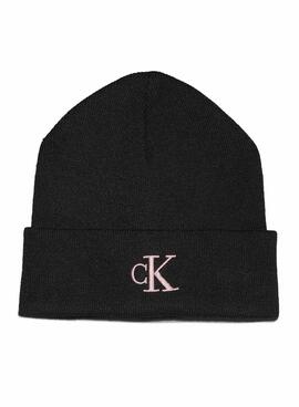 Mütze Calvin Klein Jeans Monogramm schwarz für Damen