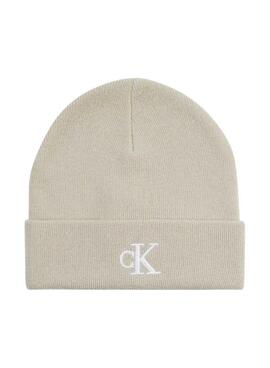 Beanie Calvin Klein Monogramm beige für Frauen und Männer