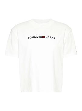T-Shirt Tommy Jeans Clean Linear  Weiß Damen
