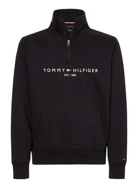 Sweatshirt Tommy Hilfiger Mockneck schwarz für männer