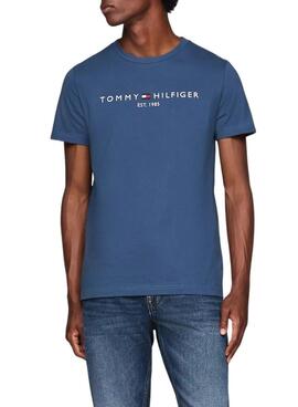 T-Shirt Tommy Hilfiger basic in Blau für herren