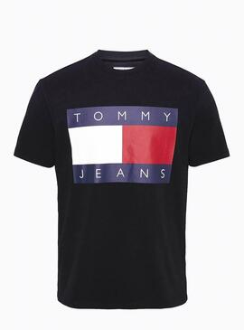 T-Shirt Tommy Jeans Flag Schwarz Für Herren