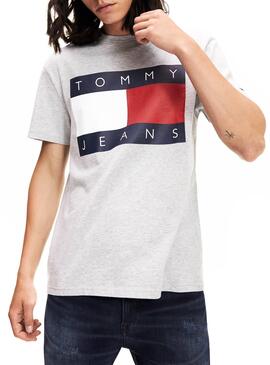 T-Shirt Tommy Jeans Flag Grau Für Herren